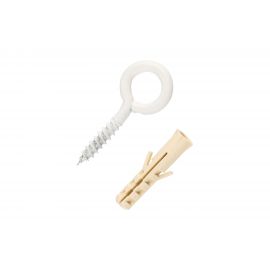 Петля-шуруп ЕВРОПАРТНЕР бел. L20 х d4 x O10 мм 2шт. 13 6300 1 