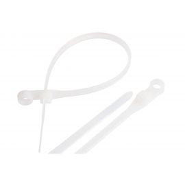Нейлоновая неоткрывающаяся стяжка NIKOMAX 220х4,3мм, белая, уп-ка 100шт. NMC-CTN220-43-MT-WT-100 