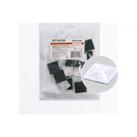 Самоклеющаяся площадка STEKKER SMCL3030 30х30 мм, под хомуты, белый 32936 