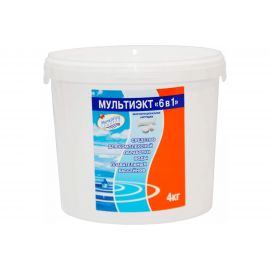 Средство для обеззараживания и очистки воды Маркопул Кемиклс МУЛЬТИЭКТ 6 в 1, ведро 4 кг М64 