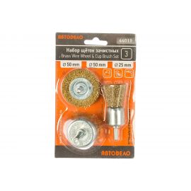 Набор щеток зачистных для дрели 3 шт., 25/50/50 мм АвтоDело 44019 10276 
