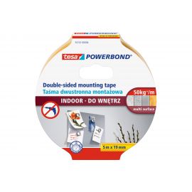 Двусторонняя лента для внутренних работ TESA белая 5 м х 19 мм 55741-00004-04 