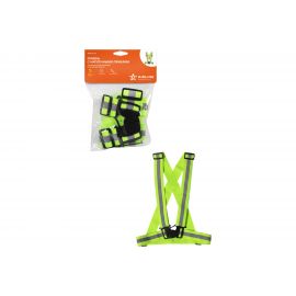 Светоотражающий ремень Airline с наплечными лямками подтяжками, регулируемый, зеленый ARW-BS-08 