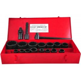 Набор торцевых головок SITOMO N8 30-80 мм, 1"", 19 шт, кейс металл 51809 