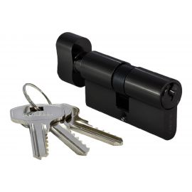 Ключевой цилиндр с заверткой MORELLI 60мм, цвет-черный 60CK BL 9012520 