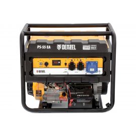 Бензиновый генератор DENZEL PS 55 EA, 5,5 кВт, 230В, 25л 946874 