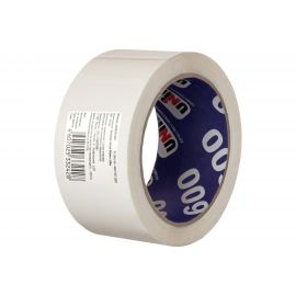 Упаковочная клейкая лента UNIBOB 600 белая 48 мм х 66 м 214930 