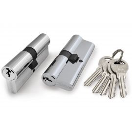 Цилиндровый механизм Fuaro 100 ZA 90 mm /40+10+40/ CP хром 5 кл. 34405 