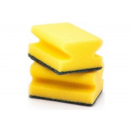 Кухонные губки PATERRA AKTIV maxi с вырезами 65х85х44 мм, 3 шт. 406-002 