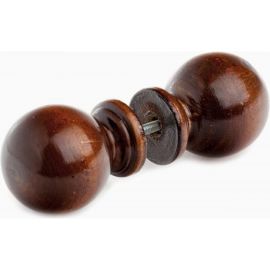 Деревянная ручка-кнопка Ликон Шар лак, тёмная 6093 