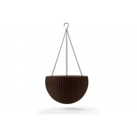 Подвесное кашпо Keter Rattan Style Hanging коричневый 229544 
