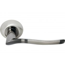 Дверная ручка MORELLI "Фонтан", цвет-бел. никель/черн. никель DIY MH-04 SN/BN 9010556 