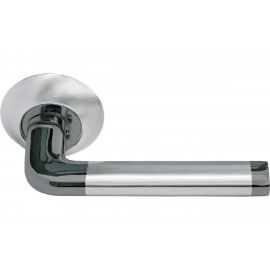 Дверная ручка MORELLI ""Колонна"", цвет-бел. никель/черн. никель MH-03 SN/BN 9010555 