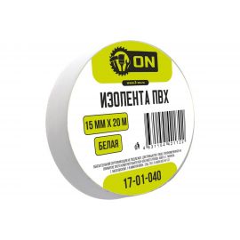 Изолента On ПВХ 15мм х 20м белая 17-01-040 