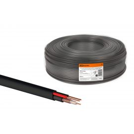 Кабель TDM для видеонаблюдения КВК-П-2 2х0,75 мм2 200м, для наружной прокладки, черный SQ0123-0004 