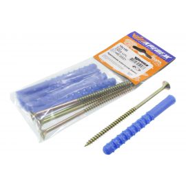 Набор крепления плинтусов VIPкрепеж 10/100 дюбель ежик 4шт/4шт 23020 VIPL 