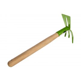 Рыхлитель 3-зубый, загнутый зуб, комбинированный, профиль ""трапеция"",деревянная рукоятка СИБРТЕХ 62341 