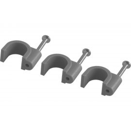 Круглая пластиковая скоба TDM 10 мм, серая, 50 шт. SQ0514-0063 