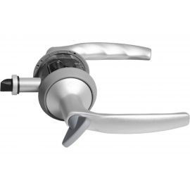 Замок с ручкой HOPPE HCS A1530 Atlanta SK/OL WC F1-2 серебристый, без фальца, A=35-45mm, backset 60мм 65431 