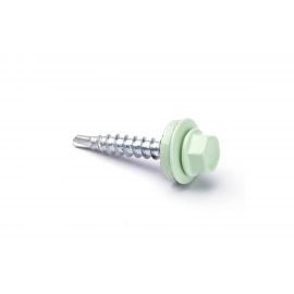Кровельные саморезы ВИРТУОЗ 4,8х29 мм, RAL 6019, бело-зеленый, 200 шт. 600-35551 