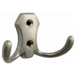 Мебельный крючок JET 585 двухрожковый, матовый никель CQ585Z.002NA99 