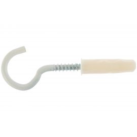 Крюк-шуруп ЕВРОПАРТНЕР белый d3,9хL40 в компл. c дюбелем MULTI 6x25 4шт. MP 304 17 