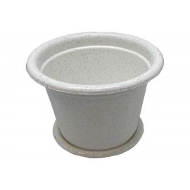 Кашпо с поддоном Осколпласт 3.5 л, мраморное 350-08 