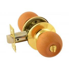 Межкомнатная защелка НОРА-М ЕСО дерево бук/золото ЗШ-03-Э фикс. 14225 