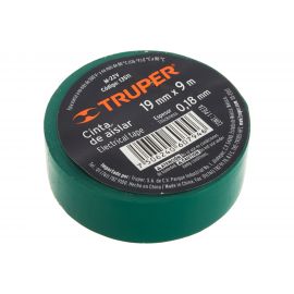 Изолента Truper акрил, 9 м, ширина 19 мм, зеленая M-22V 13511 