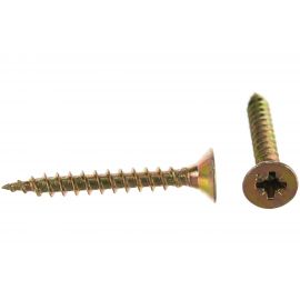 Шуруп Качественный КРЕПЕЖ желтый цинк 4.5x35, 145 шт. 0300481 КЧ 