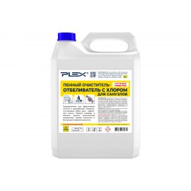 Пенный очиститель-отбеливатель для санузлов PLEX 5 л, с хлором УТ000005646 