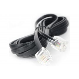 Телефонный кабель аппарат-розетка Cablexpert 2 м черный TC6P4C-2M-BK 