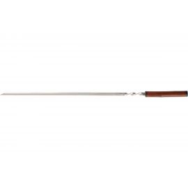 Угловой шампур с цельной деревянной рукояткой PALISAD Camping 650х12х1.5 мм, нержавеющая сталь 69671 