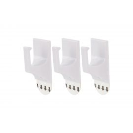 Самоклеящиеся крючки Park ABS-пластик, 2.5х4.5 см, 3 шт. 008079 