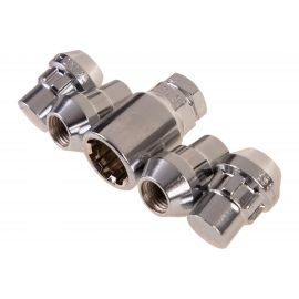 Гайки секретки М12x1.25, 32 мм, конус закр 5 луч 1 кл, хром 004, 4 шт SKYWAY S10702004 