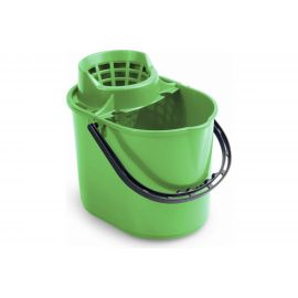 Пластиковое ведро с отжимом TTS 12 литров, зелёное 00005272 