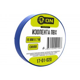 Изолента On ПВХ 15мм х 7м синяя 17-01-020 