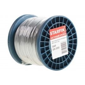 Стальной трос STARFIX в ПВХ, SWR М5, PVC М6, DIN 3055, бухта 100 м SMP-53736-100 