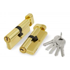 Цилиндровый механизм с вертушкой Fuaro 100 ZM 60 mm /25+10+25/ BP латунь 5 кл. 37059 