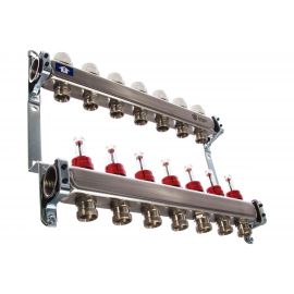 Коллектор из нержавеющей стали с расходомерами 7 вых. STOUT SMS 0917 000007 