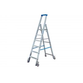 Свободностоящая стремянка с роликами Krause STABILO 7 ступенек 124647 