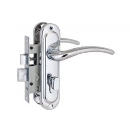 Врезной замок с ручкой Стандарт 132/50B CP (вертушка; хром) 4857 