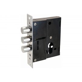 Врезной замок без ручек для металлических дверей Аллюр ЗВ1-06А без цилиндрового механизма 1555 