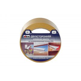 Двухсторонняя клейкая лента UNIBOB 38 мм х 25 м полипропилен 214983 