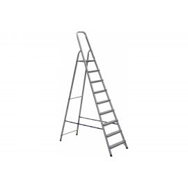 Алюминиевая девятиступенчатая стремянка с органайзером Алюмет Ам709АК 