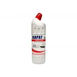 Чистящее средство для сантехники, ванной, раковины, душевой кабины Карат ГЕЛЬ 1 л без хлора 4607002304080 