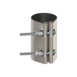 Ремонтный хомут ВЗПА свертная муфта из нержавеющей стали Ду 50, ОД 57-66, L=200 РА-00123 