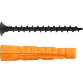 Набор для крепления ВИРТУОЗ дюбель 6х37 U, саморез 3,5х41 крупная резьба, 12 шт. 36138 