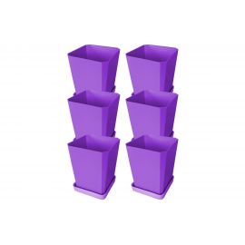 Набор горшков для рассады Пеликан 6 шт. 0335 Фиолетовый 