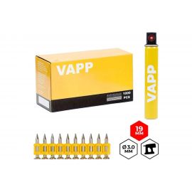 Усиленные гвозди для монтажного пистолета VAPP 19х3 мм, с газовым баллоном 165 мм VAPP.G-CN319 